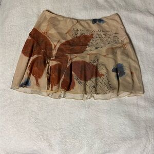 Tiger Mist butterfly mini skirt